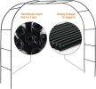 Black Garden Arch Arbors, Trellis for Climbing Plants Outdoor 6-8ft, Two Way Assemble Wedding Decoration Metal Arch