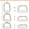 Black Garden Arch Arbors, Trellis for Climbing Plants Outdoor 6-8ft, Two Way Assemble Wedding Decoration Metal Arch